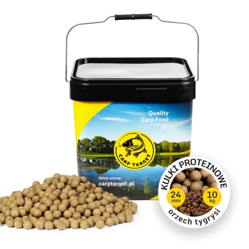 Kulki Proteinowe Orzech Tygrysi 24mm 10kg + Wiadro 17L