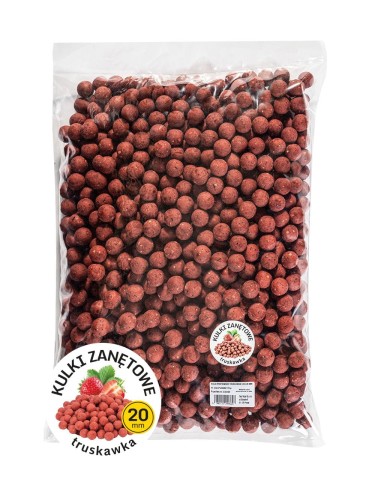 Kulki Proteinowe Zanętowe Truskawka 20mm 5 kg