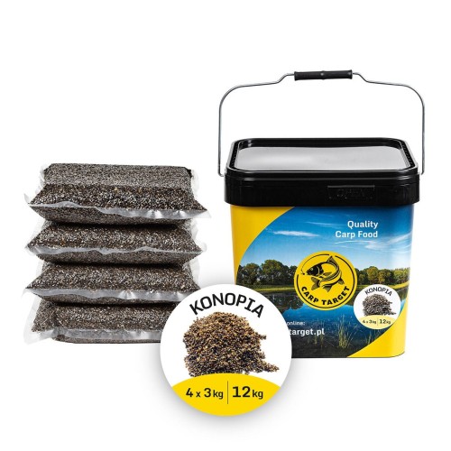 Konopie Gotowa Zanęta 12kg (4x3kg) + Wiadro 17L